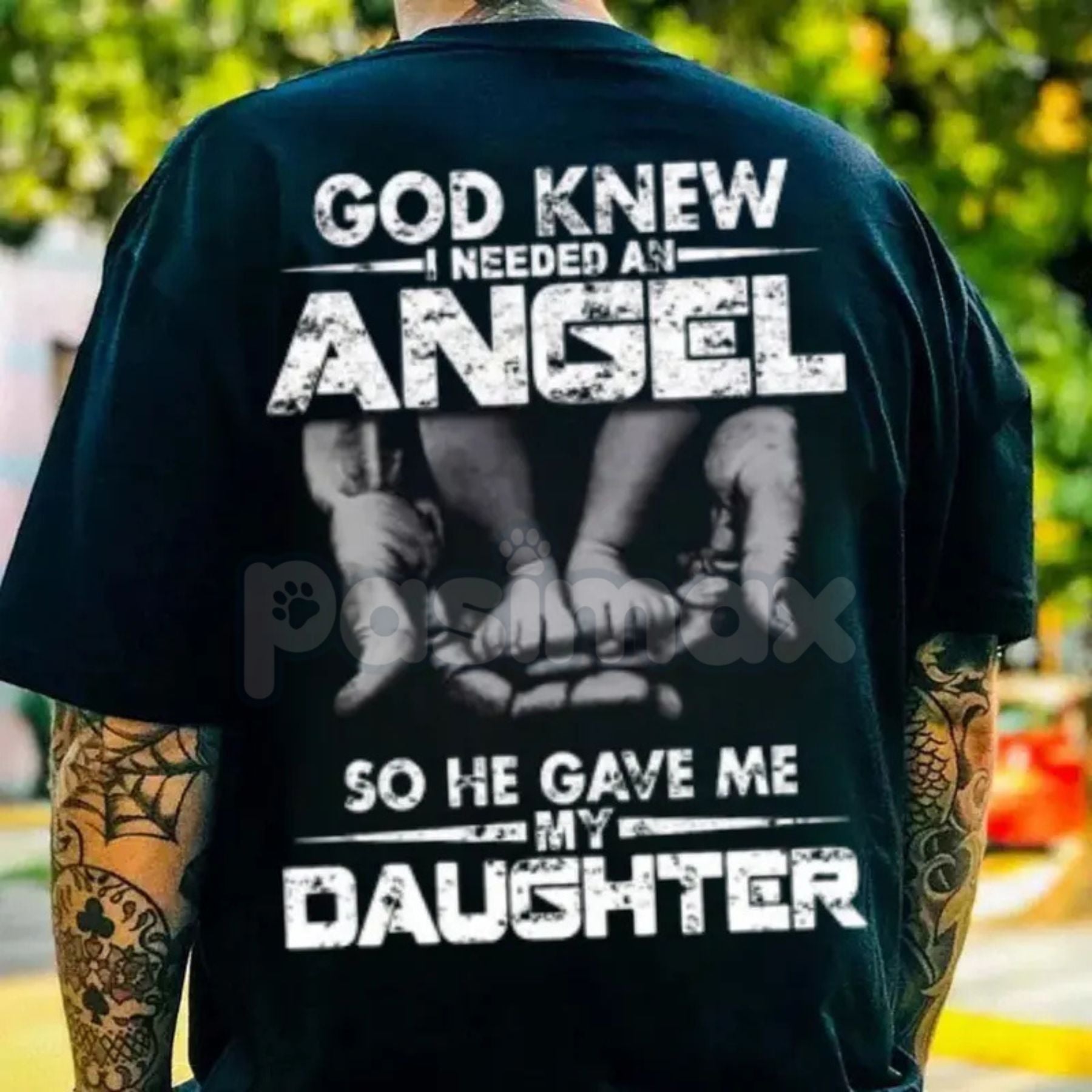 "God Knew I Need An Angel" T-Shirt - Inspirational Faith Slogan Tee, Religious Gift for Mom, Unisex Memorial/Baby Announcement Shirt